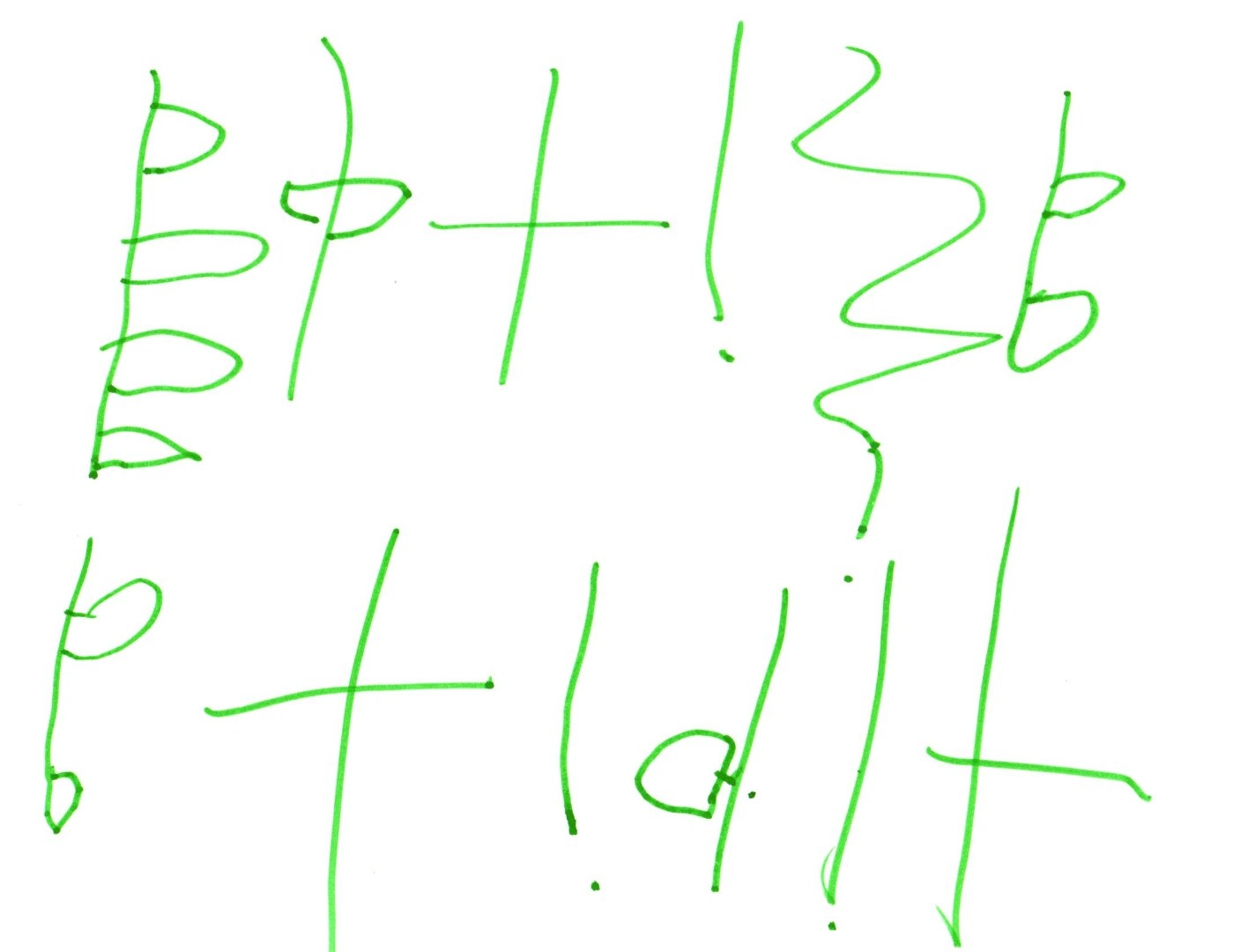 Green Letters by Gray J.